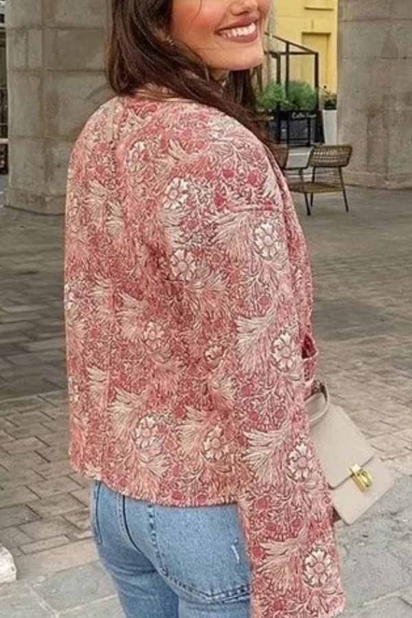 WW | Fashion Versatile Printed Cardigan Long Sleeve Cotton Jacket