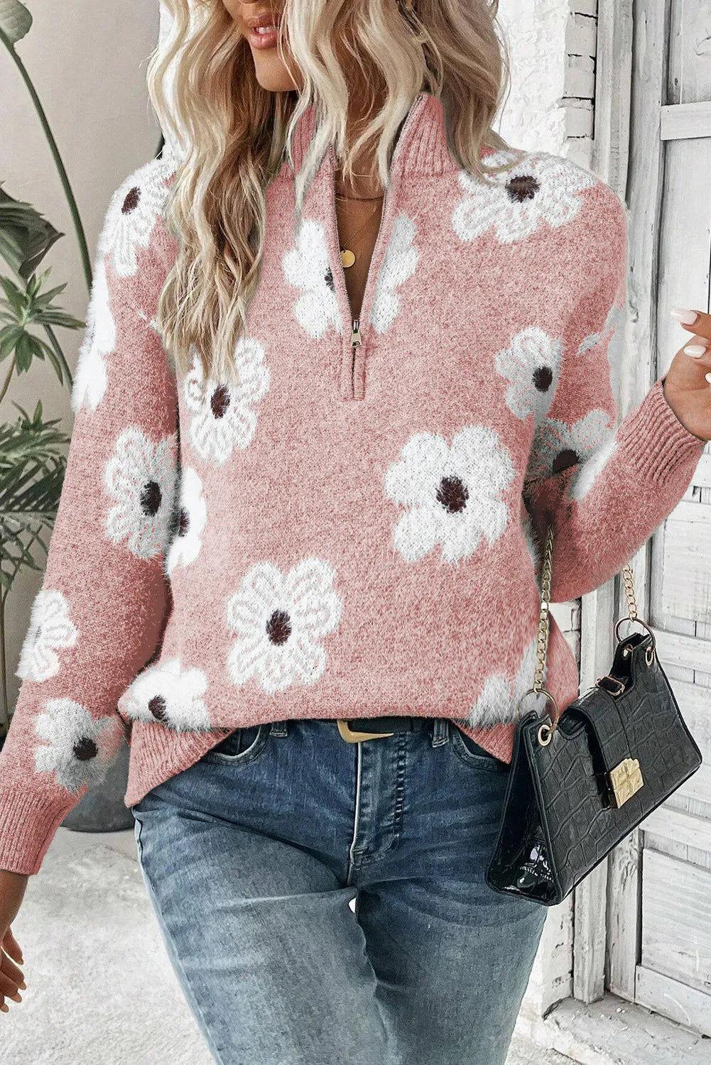 WW | Pullover mit Blumenmuster für Frauen