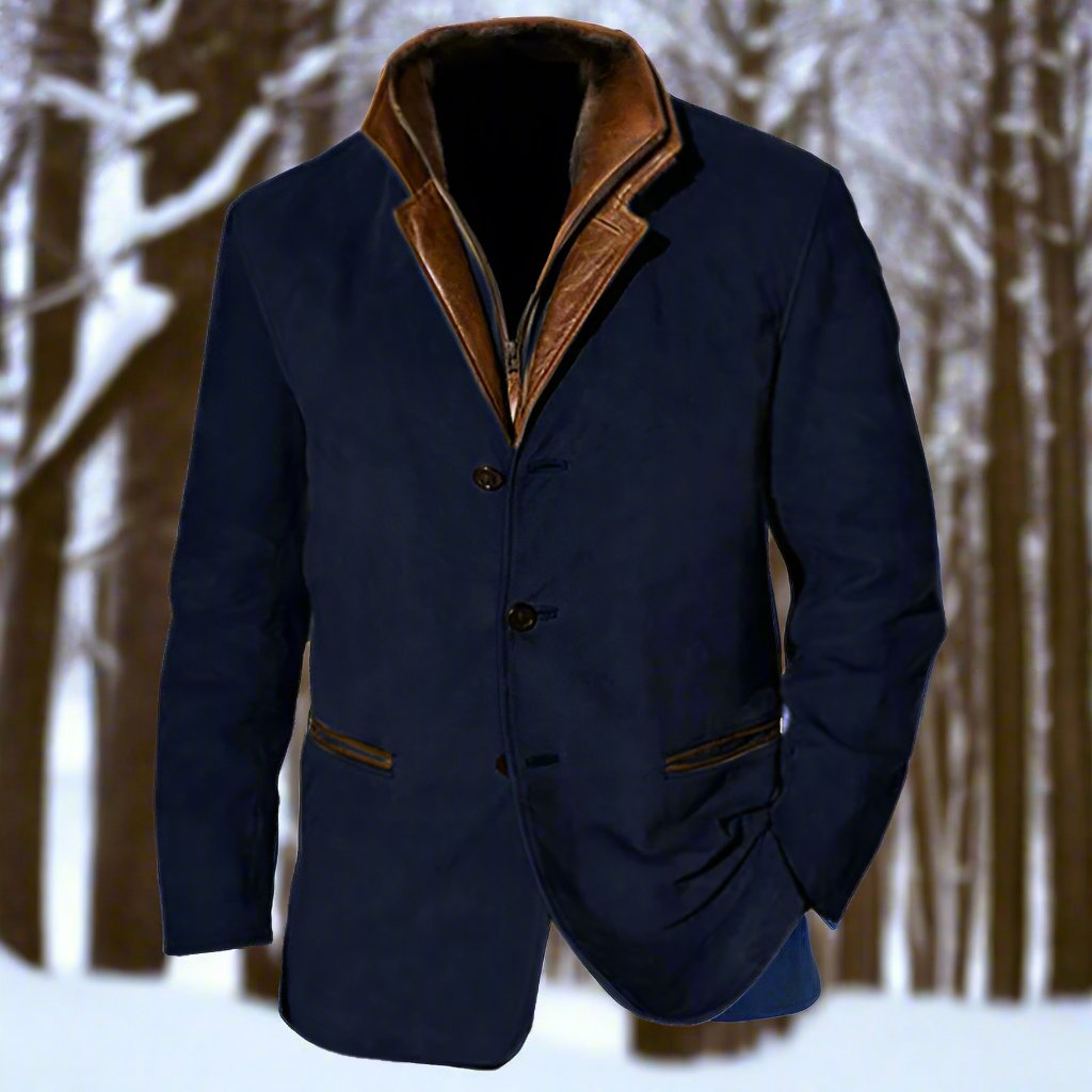 WW | Suede Look With Leather Details Structured Fit Button Closure