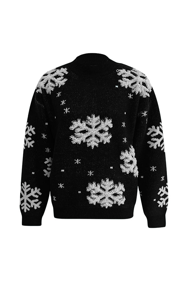WW | Rollkragen Weihnachtsdruck Strickpullover