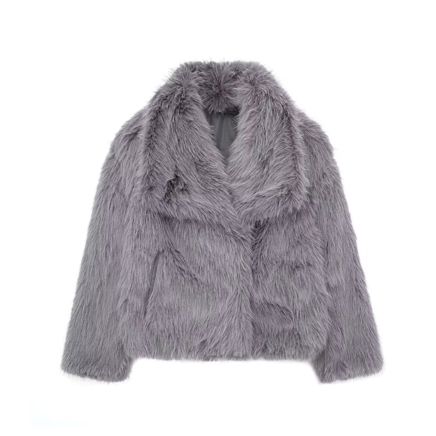 WW | Fluffy Faux Fur Jacket For Women