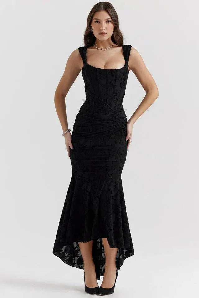 WW | Kleid Vintage Blumenmuster Interne Stäbchen und Falten Perfekt für Besondere Anlässe