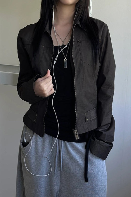 WW | Up Solid Color Utility Jacket