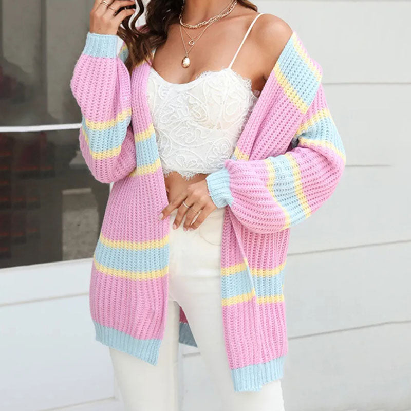 WW | Gestreifte Strickjacke mit Modernem Look