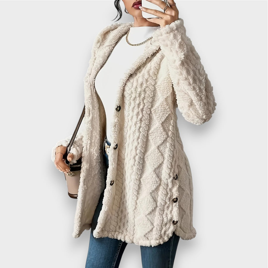 WW | Cozy plush hooded cardigan sweater