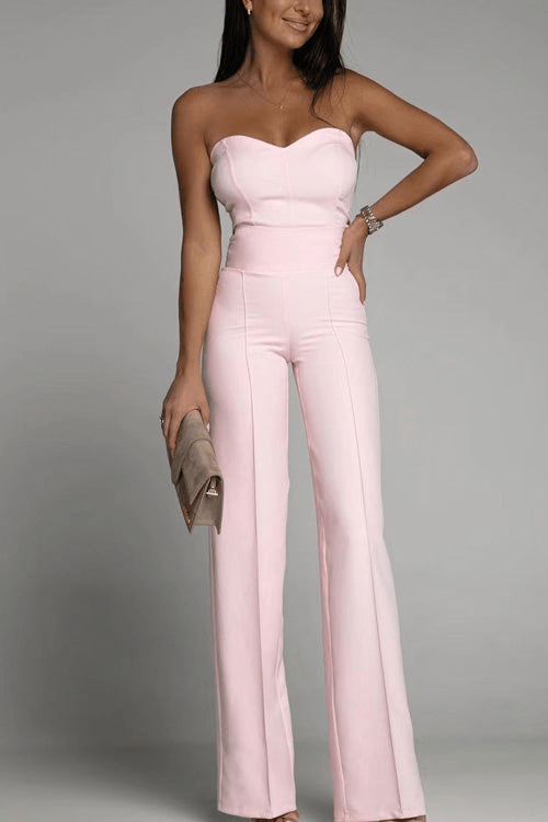 WW | Elegant Strapless Jumpsuit Women's Set