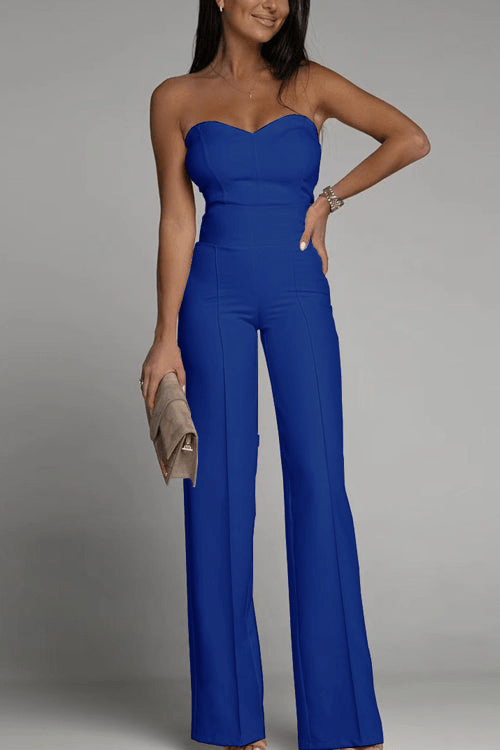 WW | Elegant Strapless Jumpsuit Women's Set