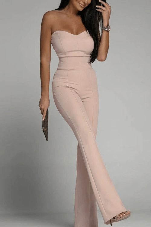 WW | Elegant Strapless Jumpsuit Women's Set