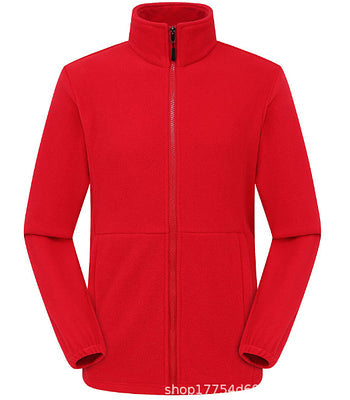 Damen Fleecejacke mit hochschließendem Kragen und seitlichen Taschen WW