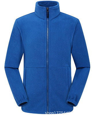 Women's fleece jacket with high-closing collar and side pockets WW