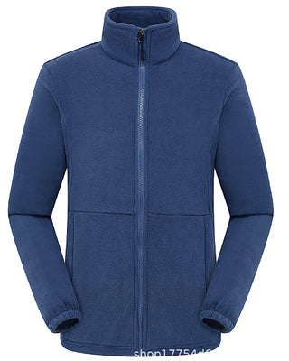 Women's fleece jacket with high-closing collar and side pockets WW