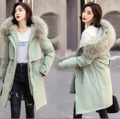 Damen Winterparka mit abnehmbarer Kapuze und Kunstfellbesatz WW