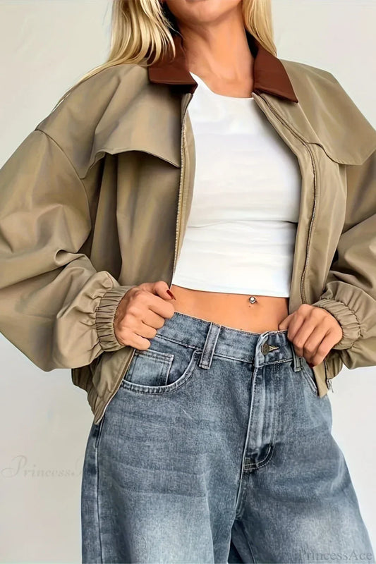 WW | Utility Casual Colorblock Jacket