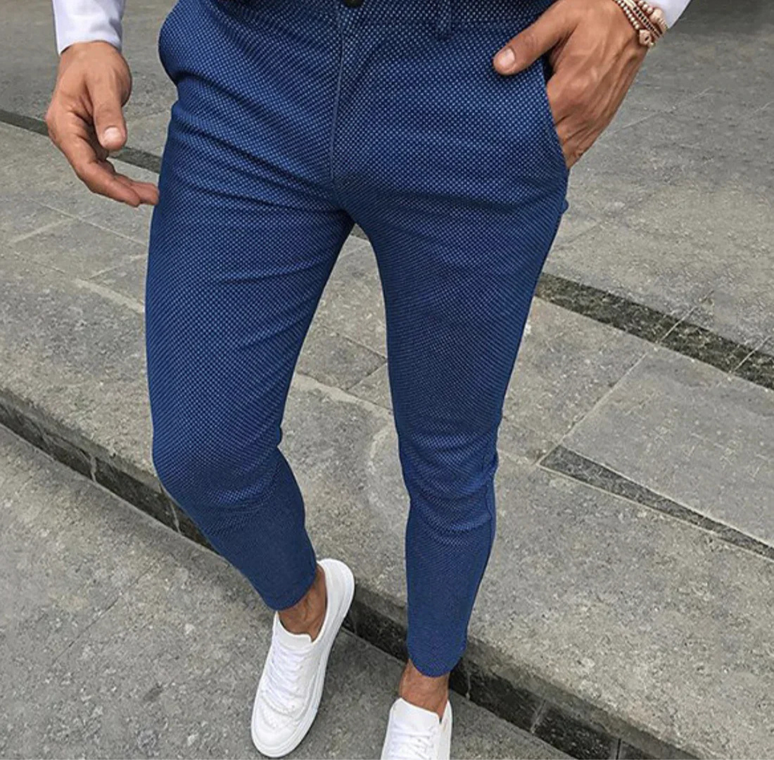WW | Men's Chino Trousers Blue Fabric Trousers