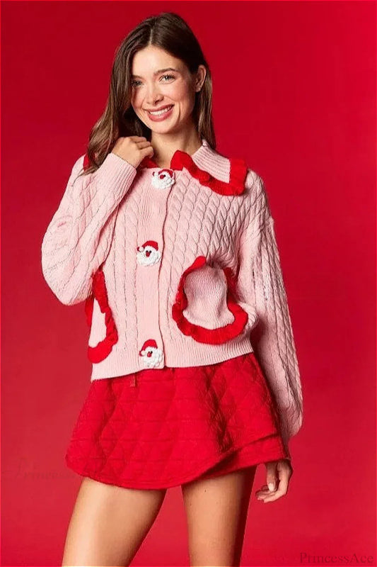 WW | Weihnachten Süße Puppenkragen Rüsche Freizeitpullover