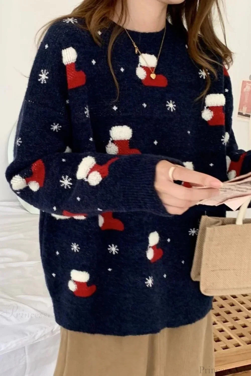 WW | Christmas Snowflake Loose Sweaters