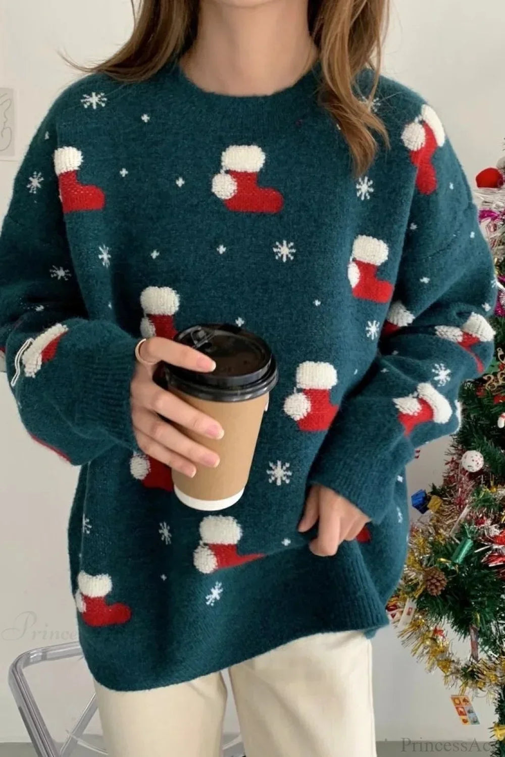 WW | Christmas Snowflake Loose Sweaters