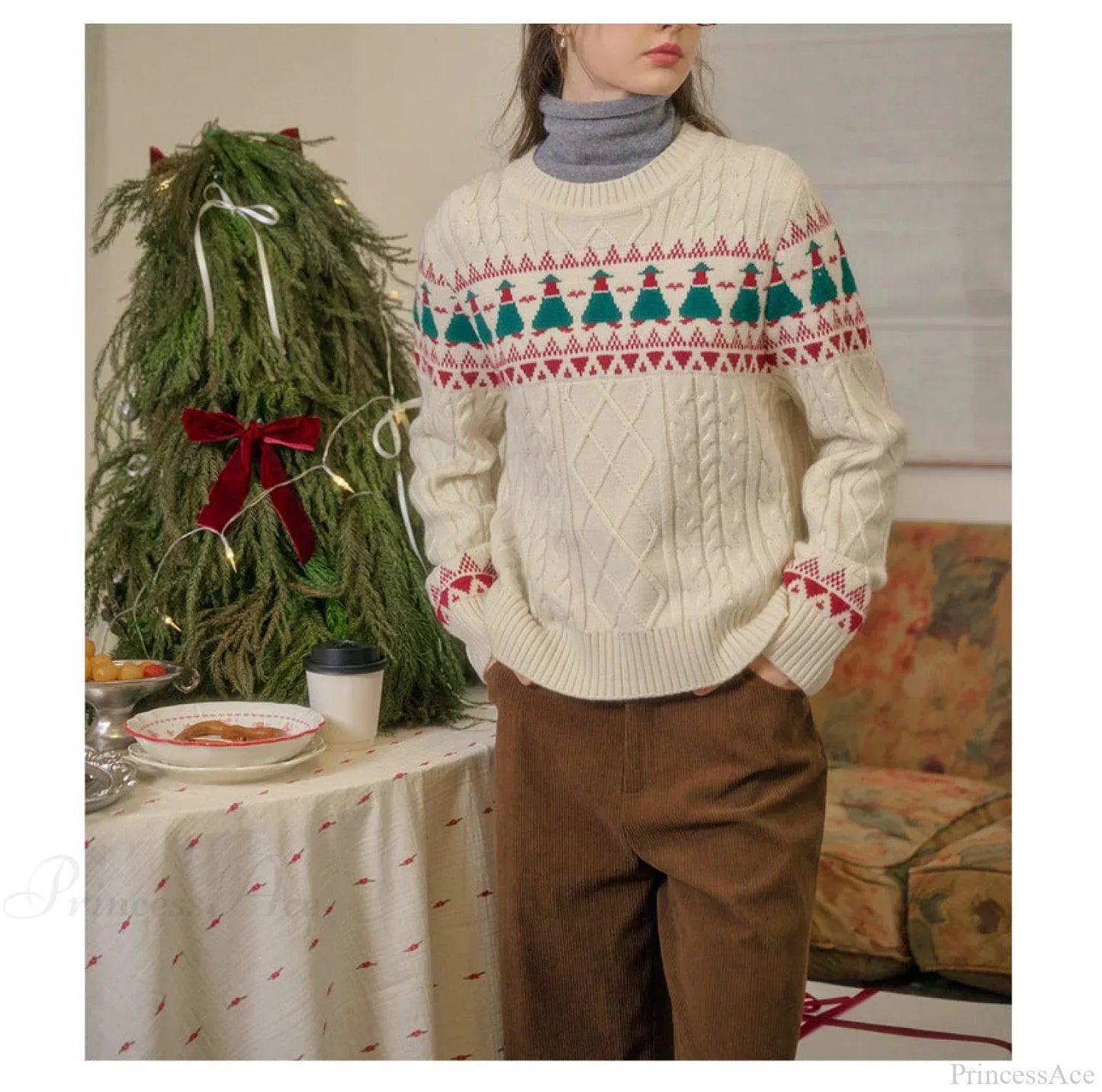 WW | Weihnachtsbaum Vintage Fair Isle Pullover