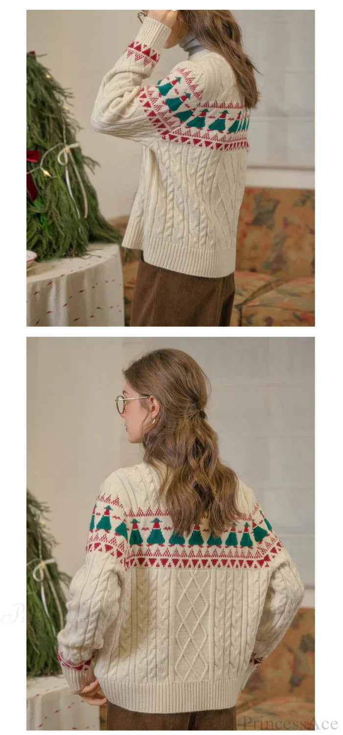 WW | Weihnachtsbaum Vintage Fair Isle Pullover