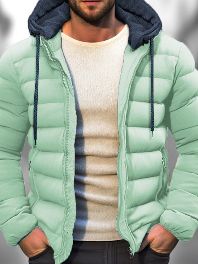WW | Herren Winter Daunenjacke - Mit Kapuze & Reißverschluss