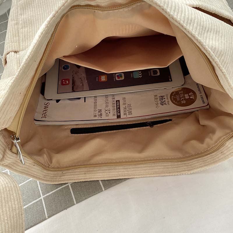 WW | Wide Corduroy Shoulder Bag