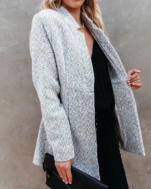 WW | Strickjacke - Mit Reverskragen - Strukturiertes lässiges Layer