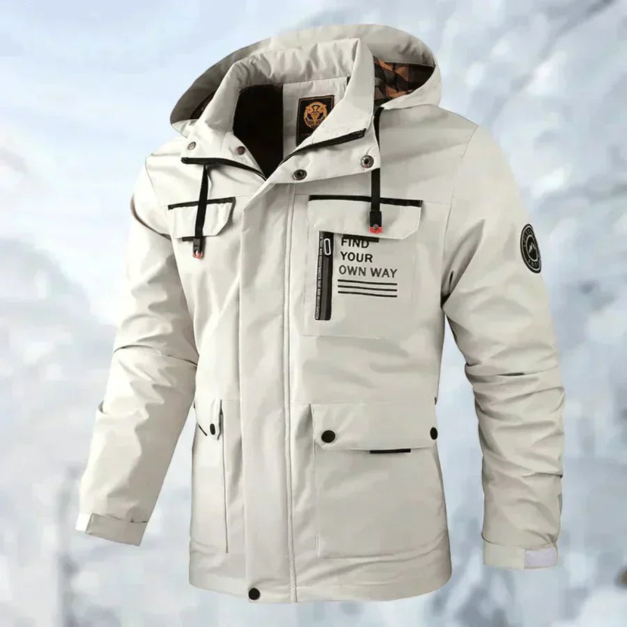 WW | Herren-Daunenjacke aus Cord - Mit Reißverschluss