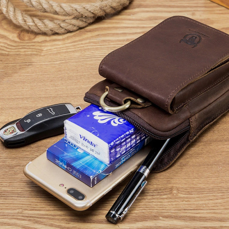 WW | High-Quality Leather 7-inch Phone Gift Belt Bag