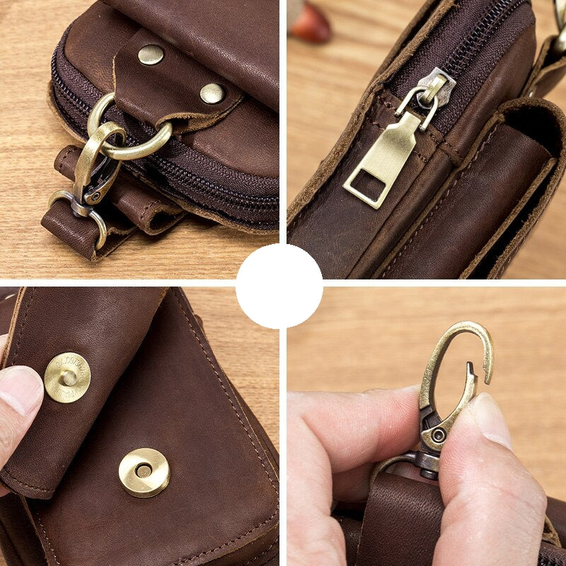 WW | High-Quality Leather 7-inch Phone Gift Belt Bag