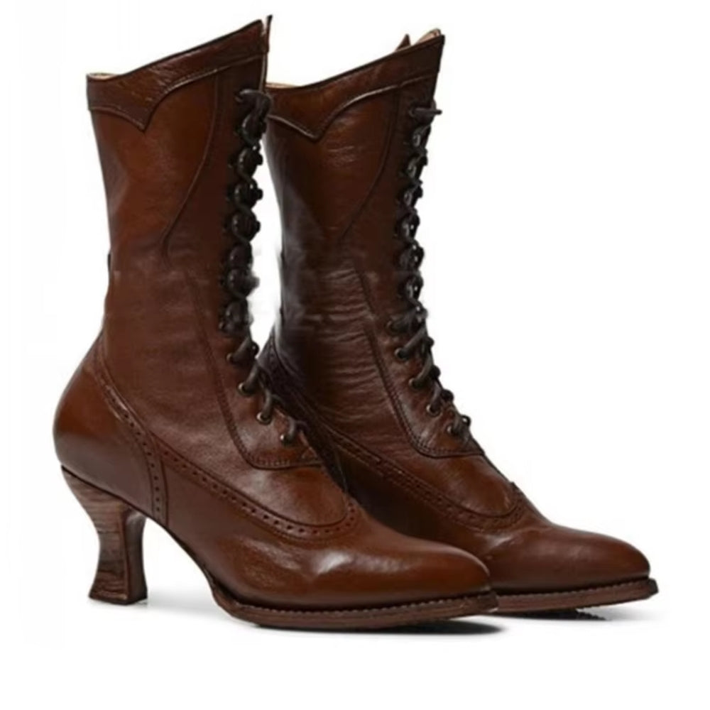 WW | Retro Ritter Stiefel für Damen Cosplay High Heels