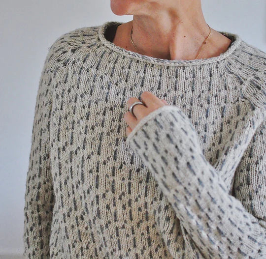W&W - Schicker grauer Pullover mit Rundhalsausschnitt