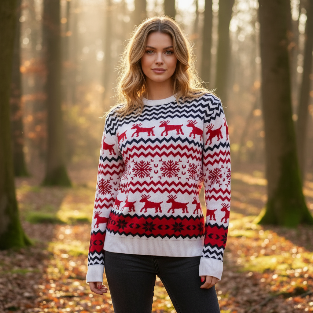 WW | Weihnachtsstrickjacke Damen - Bequeme Passform