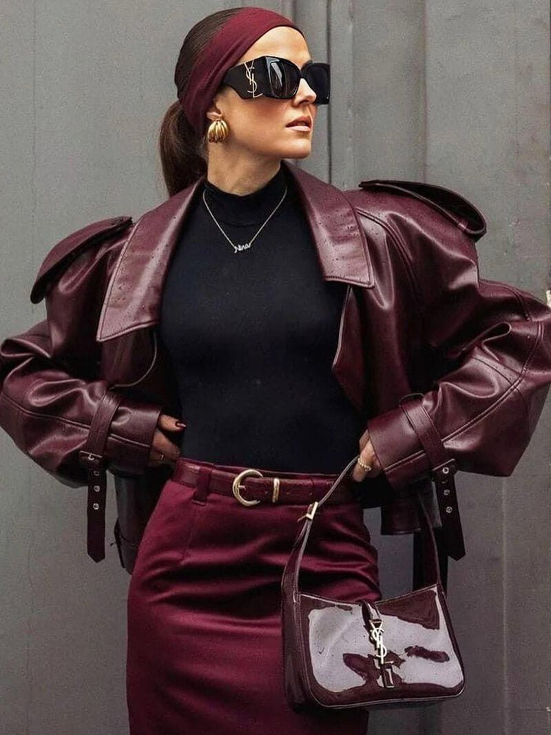 WW | Faux Leather Trench Coat