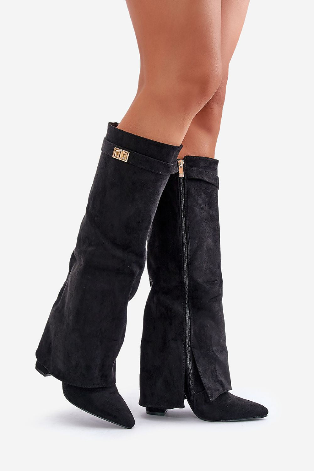 WW | Elegante Kniehoge Stiefel mit Riemchen