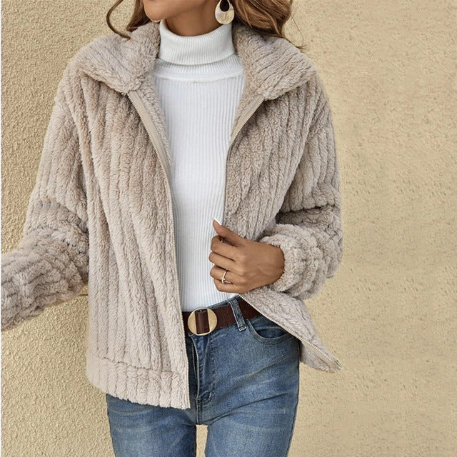 WW | Warm and casual fleece coat