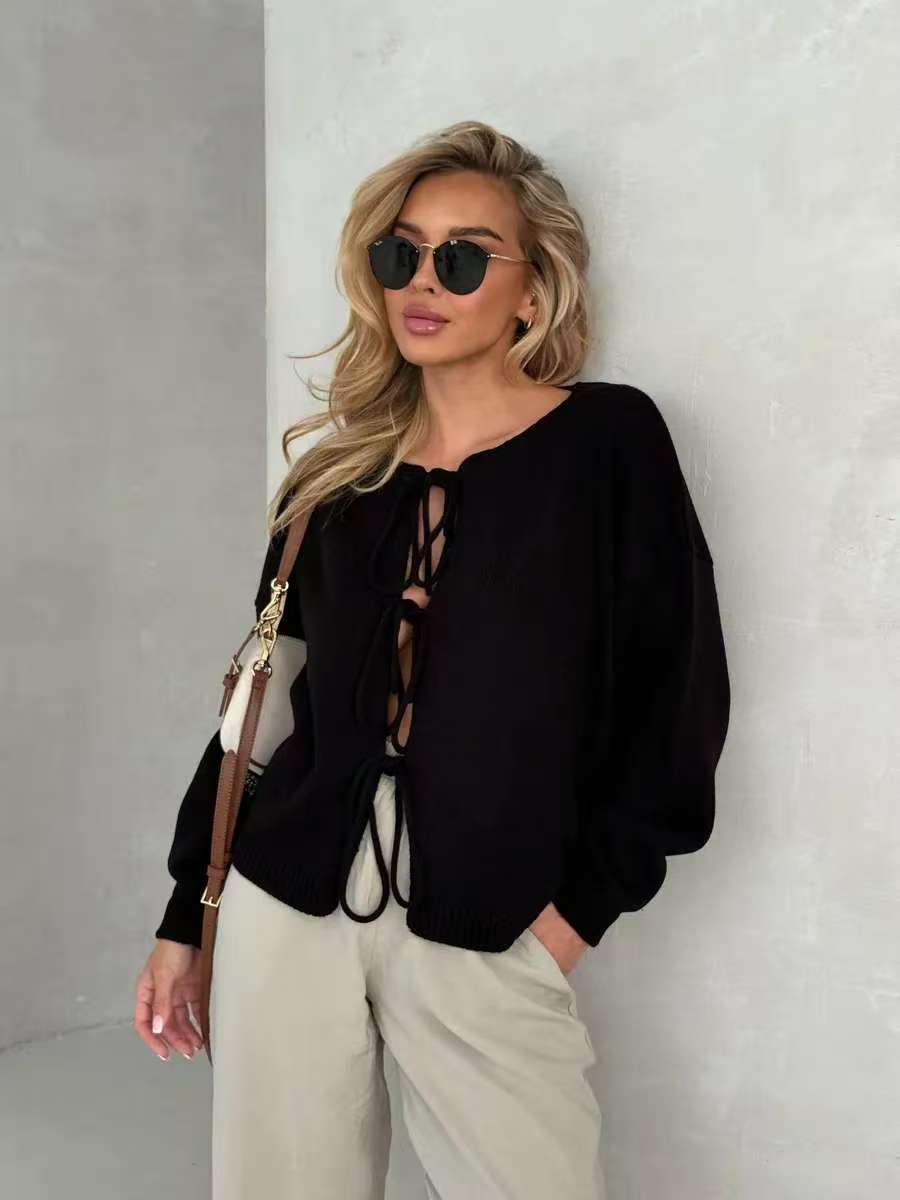 WW | Stylish short cardigan with lacing