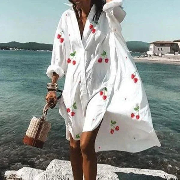WW | Lässiges mittellanges Hemdkleid für Frauen