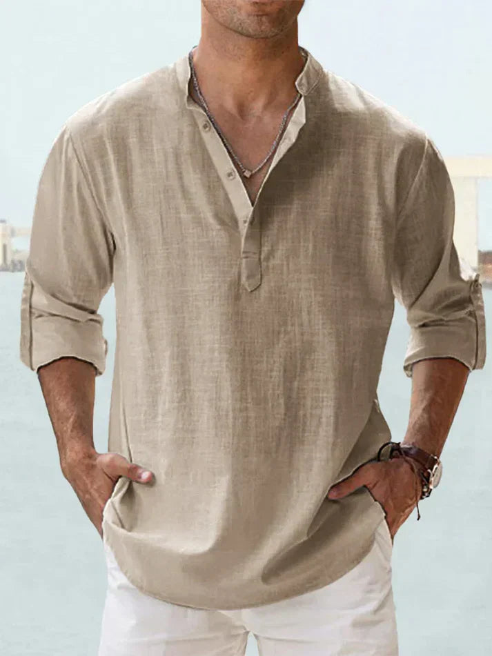 WW | Men's Long-Sleeve Linen and Cotton Shirt