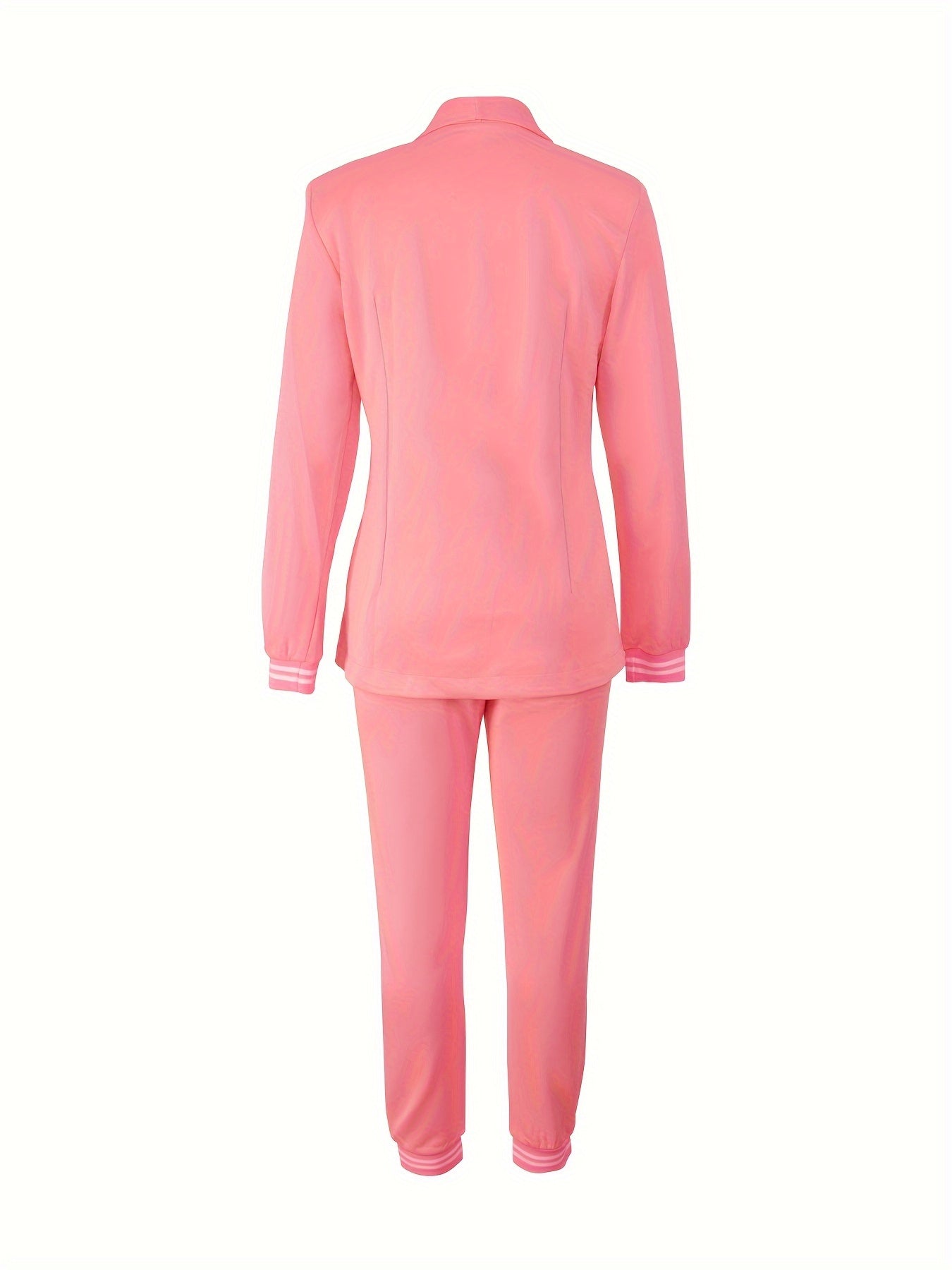WW | Long Sleeve Blazer With Flap Pockets & Trousers Outfit Set For Women - Perfect for Casual Days