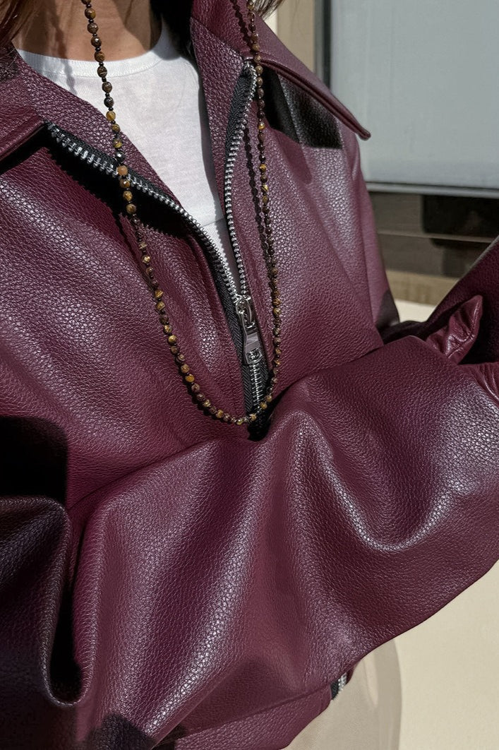 WW | Matte PU Motorradjacke