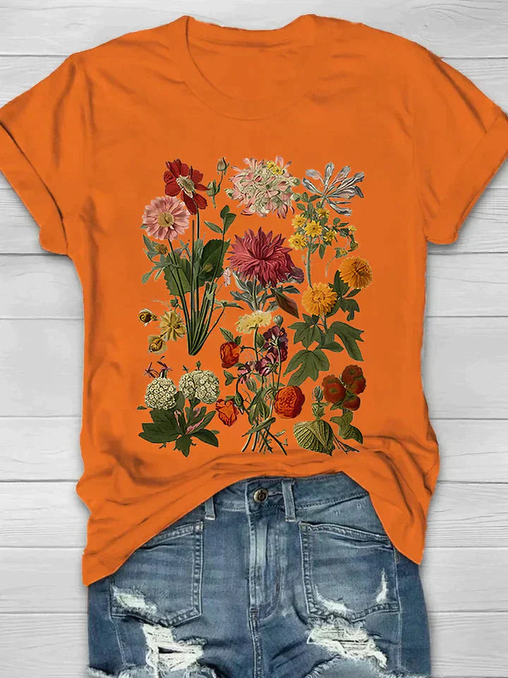 WW | Vintage T-Shirt with Floral Design