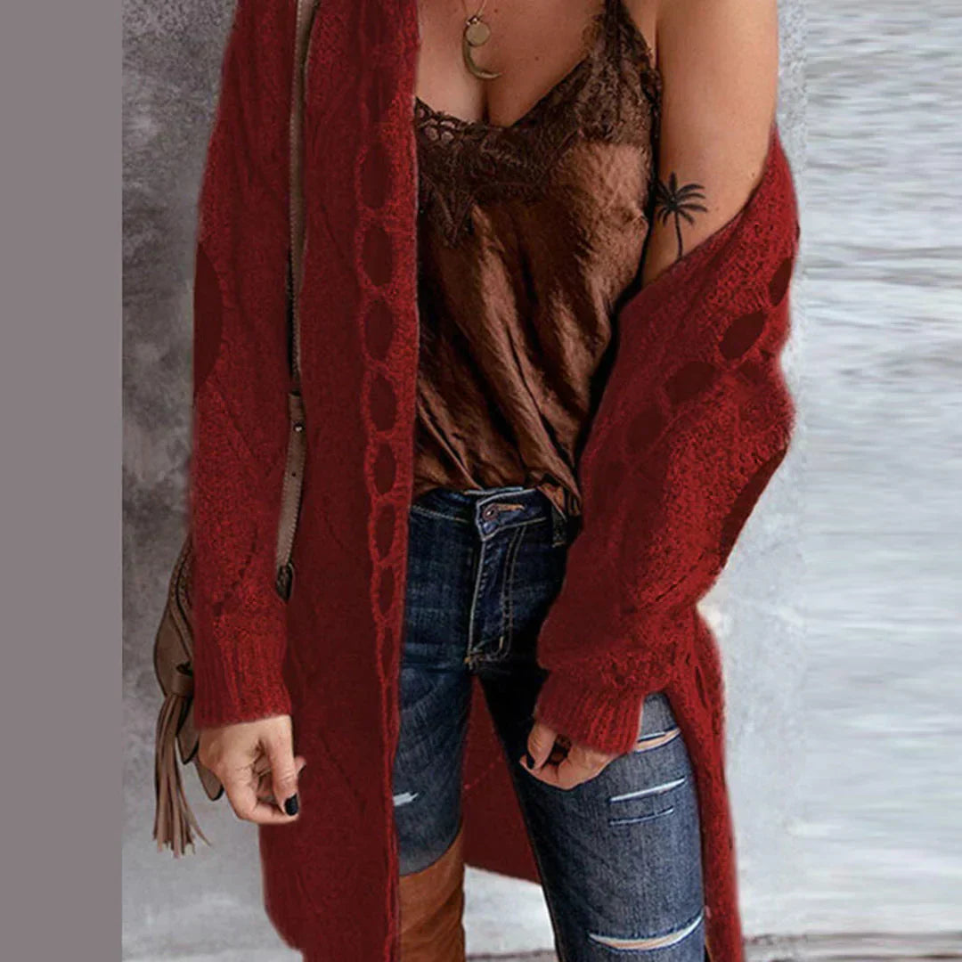 WW | Modischer Strickpullover mit Kontrast-Patches