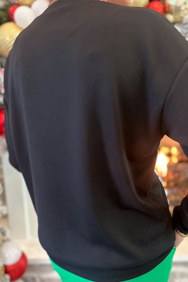 WW | Casual Weihnachtsbaum Pailletten O-Hals Sweats