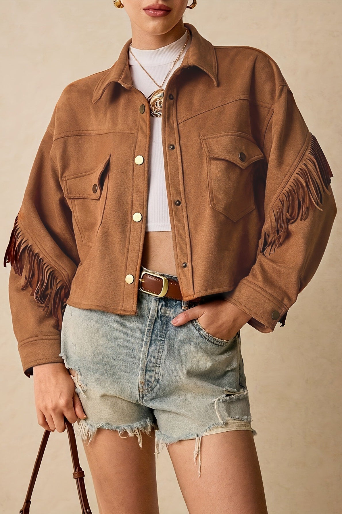 WW | Farba Fransenbesatz Jacke