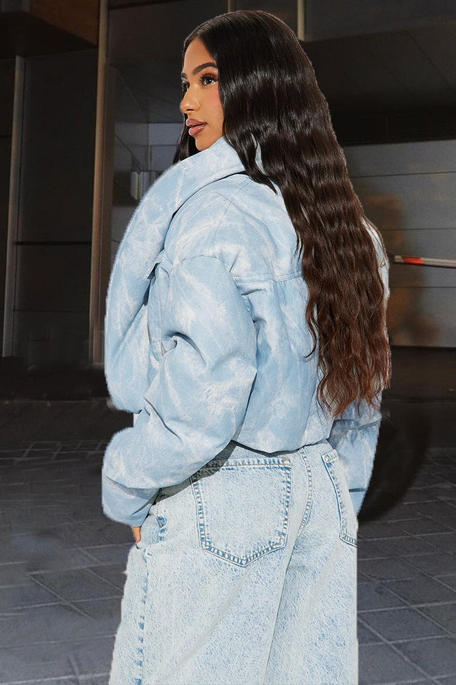 WW | Color Block Crop Quilted Puffer Jacket