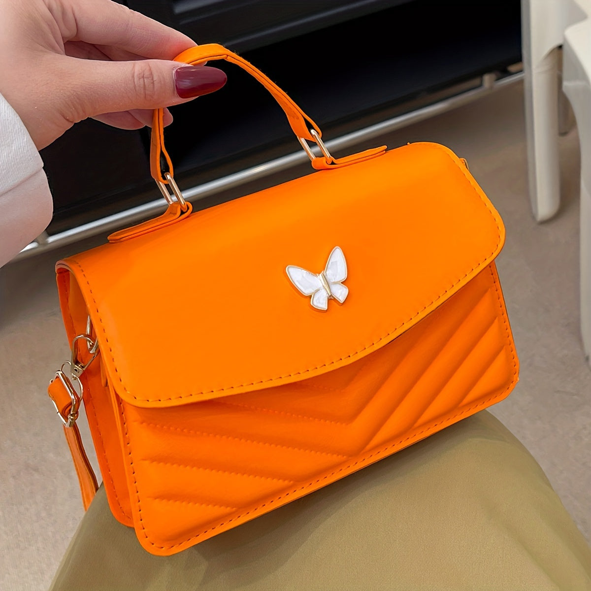WW | Fashionable Solid Color Shoulder Bag and Crossbody Bag