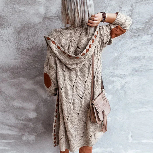 WW | Modischer Strickpullover mit Kontrast-Patches
