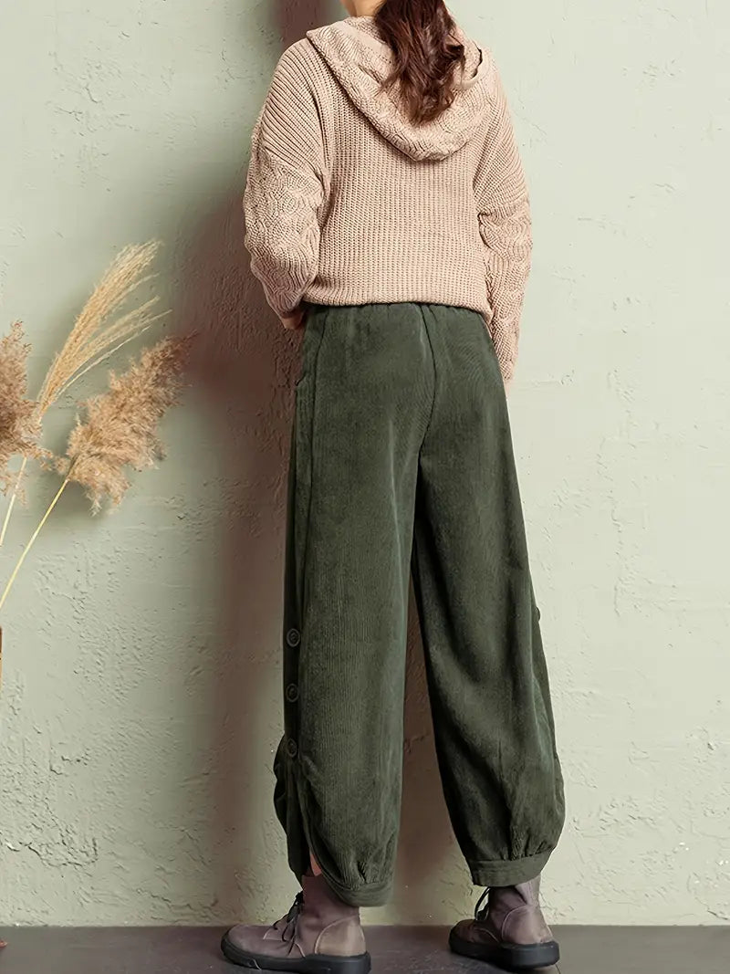 WW | Plissierte Corduroyhose