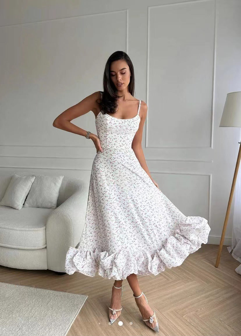 WW | Elegantes Maxikleid mit Gerafftem Saum für Damen