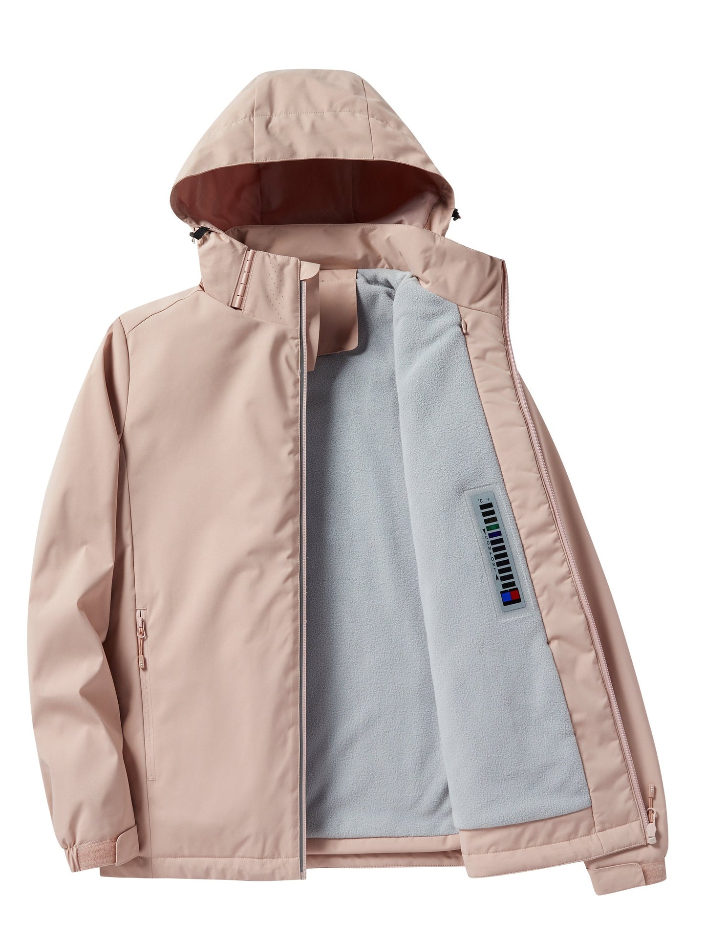 WW | Winterjacke aus wasserdichtem Fleece mit Kapuze für Frauen - Perfekt für Outdoor-Aktivitäten